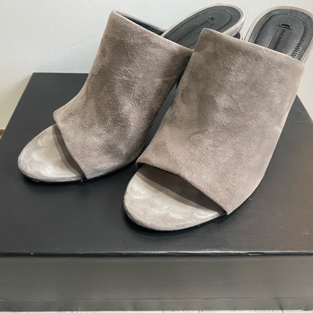 Alexander Wang Black and Silver Heeled Mules - Picture 4 of 4
